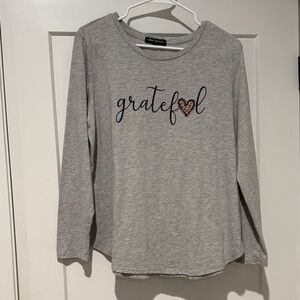 State of Mind Gray Top with Script Design